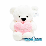 White Teddy Bear with a Heart